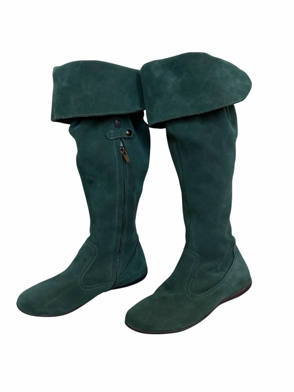 Primigi Emerald Green Suede Slouchy Over-the-Knee Boho Festive Girls Boots EU 35